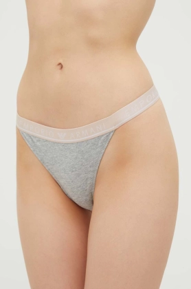 Emporio Armani Underwear tanga 2-pack culoarea gri