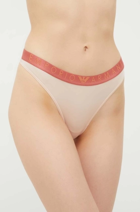 Emporio Armani Underwear tanga culoarea bej