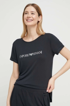 Emporio Armani Underwear tricou de plaja culoarea negru