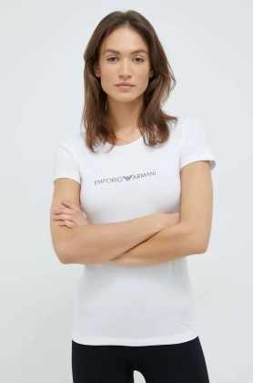 Emporio Armani Underwear tricou femei, culoarea alb