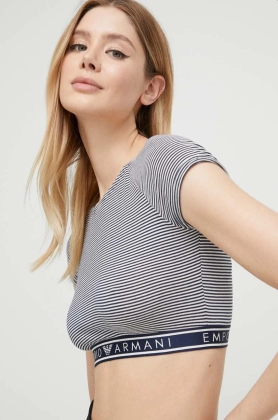 Emporio Armani Underwear tricou lounge culoarea albastru marin