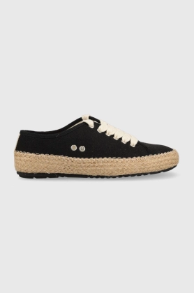 Emu Australia espadrile Agonis Organic culoarea negru, W12883.BLAK