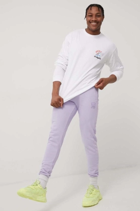 Fila pantaloni culoarea violet, cu imprimeu