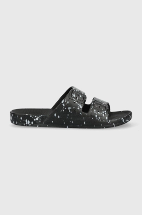 Freedom Moses papuci BLACK SPLATTER femei, culoarea negru, FM.BSP