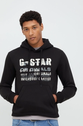 G-Star Raw bluza barbati, culoarea negru, neted
