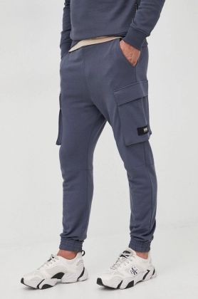 G-Star Raw pantaloni de trening barbati, culoarea albastru marin, neted