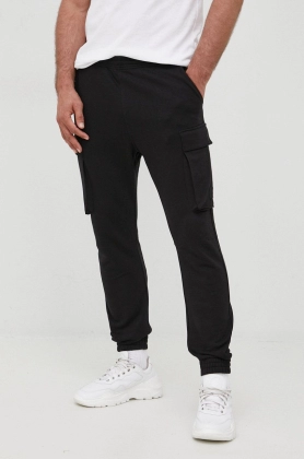 G-Star Raw pantaloni de trening barbati, culoarea negru, neted