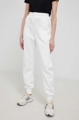 G-Star Raw pantaloni de trening femei, culoarea alb, neted