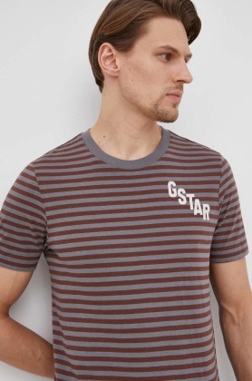 G-Star Raw tricou din bumbac culoarea gri, modelator