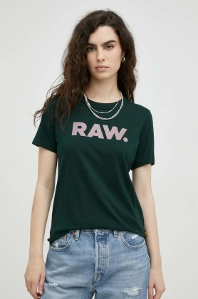 G-Star Raw tricou din bumbac culoarea verde