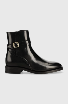 Gant cizme de piele Fayy femei, culoarea negru, cu toc plat, 25541404.G00