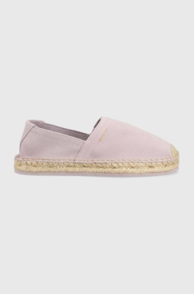 Gant espadrile din piele intoarsa Lucinella culoarea violet, 26563811.G595