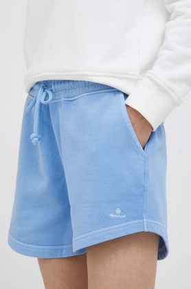 Gant pantaloni scurti din bumbac neted, high waist