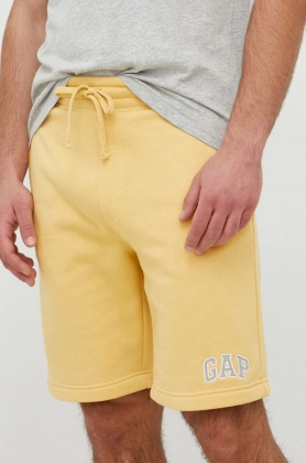 GAP pantaloni scurti barbati, culoarea galben