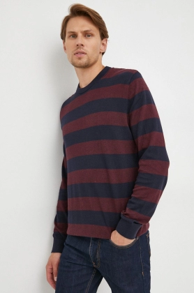 GAP pulover de bumbac barbati, culoarea bordo, light