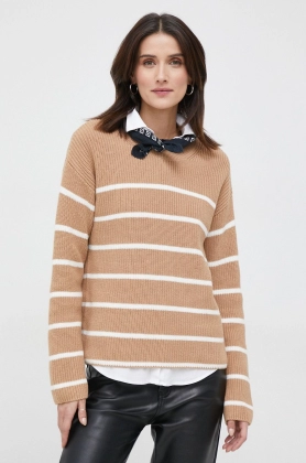 GAP pulover de bumbac femei, culoarea maro