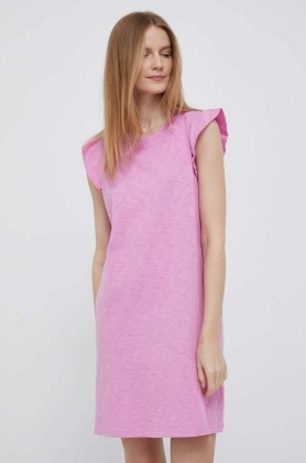 GAP rochie din bumbac culoarea roz, mini, drept