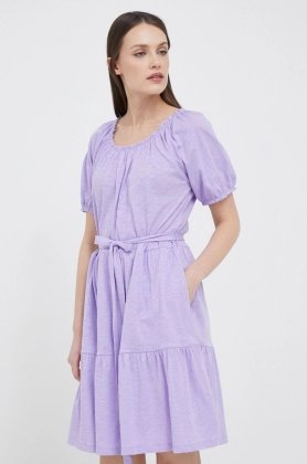 GAP rochie din bumbac culoarea violet, mini, evazati