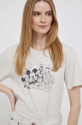 GAP tricou din bumbac x Disney culoarea bej