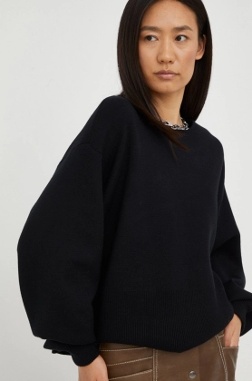 Gestuz pulover femei, culoarea negru, light