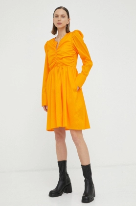Gestuz rochie TolinaGZ Ls culoarea portocaliu, mini, evazati