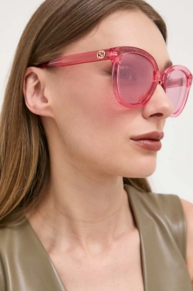 Gucci ochelari de soare femei, culoarea roz