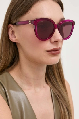 Gucci ochelari de soare femei, culoarea violet