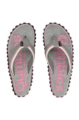 Gumbies Slapi CAIRNS FLIP-FLOP femei, culoarea roz, cu toc plat