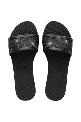 Havaianas papuci YOU ANGRA GLITTER femei, culoarea negru, 4148294.0090