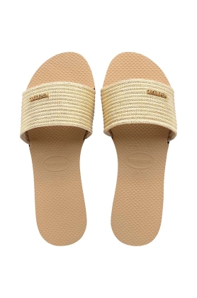 Havaianas papuci YOU MALTA METALLIC femei, culoarea auriu, 4147312.0570