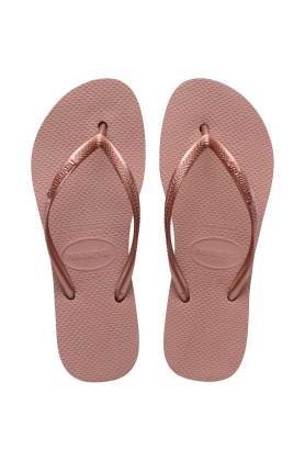 Havaianas slapi SLIM FLATFORM femei, culoarea roz, cu toc plat, 4144537.3544