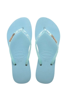 Havaianas slapi SLIM GLITTER femei, cu toc plat, 4147122.1671