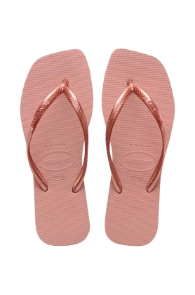 Havaianas slapi SQUARE femei, culoarea roz, cu toc plat, 4148301.3544