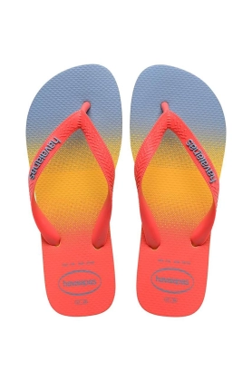 Havaianas slapi TOP FASHION femei, culoarea portocaliu, cu toc plat, 4137258.0776