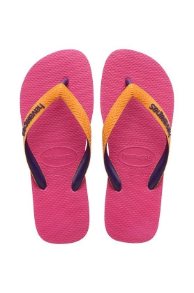 Havaianas slapi Top Mix femei, culoarea roz, cu toc plat