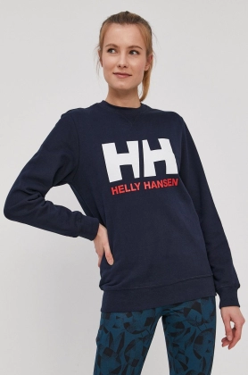 Helly Hansen Bluza femei, culoarea albastru marin, cu imprimeu