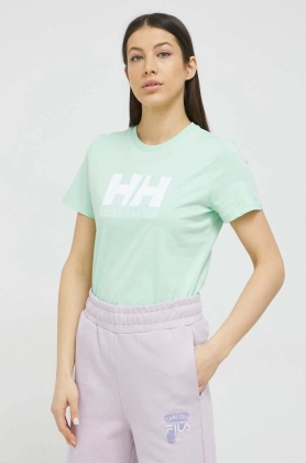 Helly Hansen tricou din bumbac culoarea verde