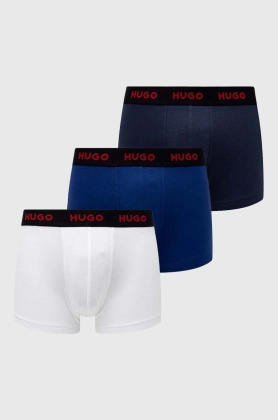 HUGO boxeri (3-pack) barbati, culoarea albastru marin