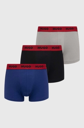 HUGO boxeri (3-pack) barbati, culoarea gri