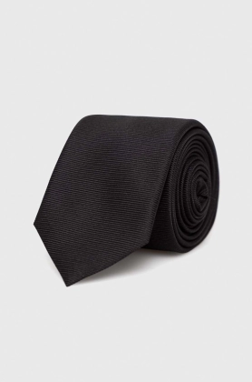 HUGO cravata de matase culoarea negru
