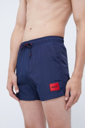 HUGO pantaloni scurti de baie culoarea albastru marin