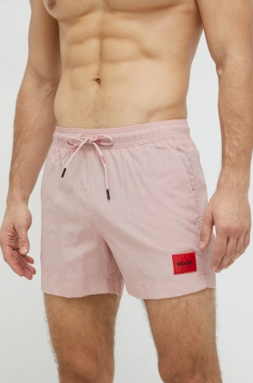 HUGO pantaloni scurti de baie culoarea roz