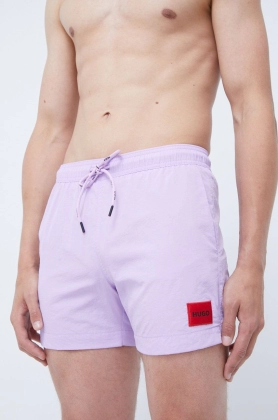 HUGO pantaloni scurti de baie culoarea violet