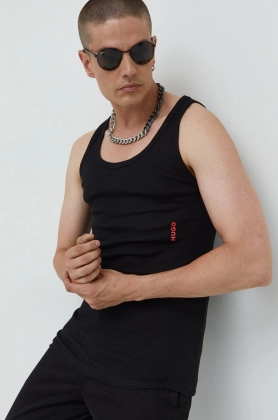 HUGO tricou (2-pack) barbati, culoarea negru