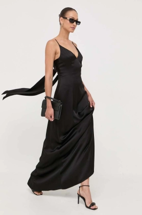 Ivy Oak rochie culoarea negru, maxi, drept