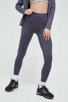 Jack Wolfskin leggins sport Berntal Tights femei, culoarea violet, neted