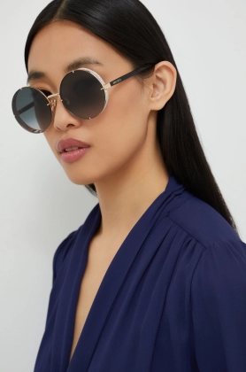 Jimmy Choo ochelari de soare femei, culoarea negru