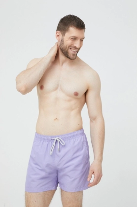 John Frank pantaloni scurti de baie culoarea violet