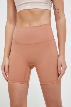 Joy in me pantaloni scurti de yoga Oneness culoarea portocaliu, neted, high waist