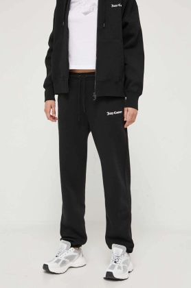 Juicy Couture pantaloni de trening Sora culoarea negru, cu imprimeu